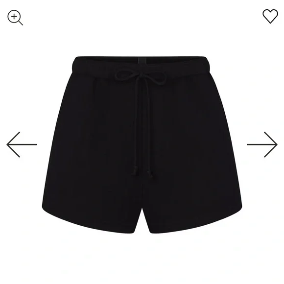 NWT Skims Cotton Fleece Classic Short Onyx Size Large - Picture 1 of 4